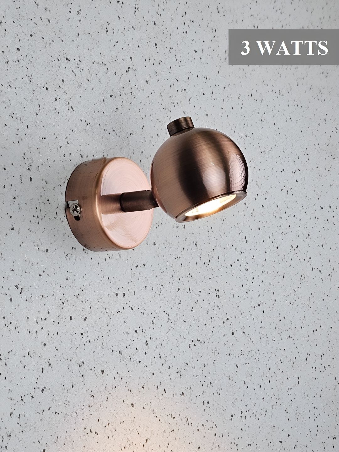 Mufasa Rose Gold Aluminium Contemporary Spherical LED Spot Wall Lamp