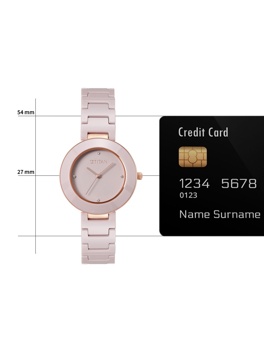 Purple Ceramics Quartz Analog With Grey Dial Watch For - Nt95189kc08