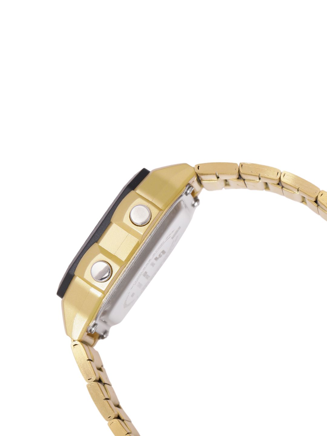 Buy Sf Hexa Metal Digital With Golden Strap Unisex Watch