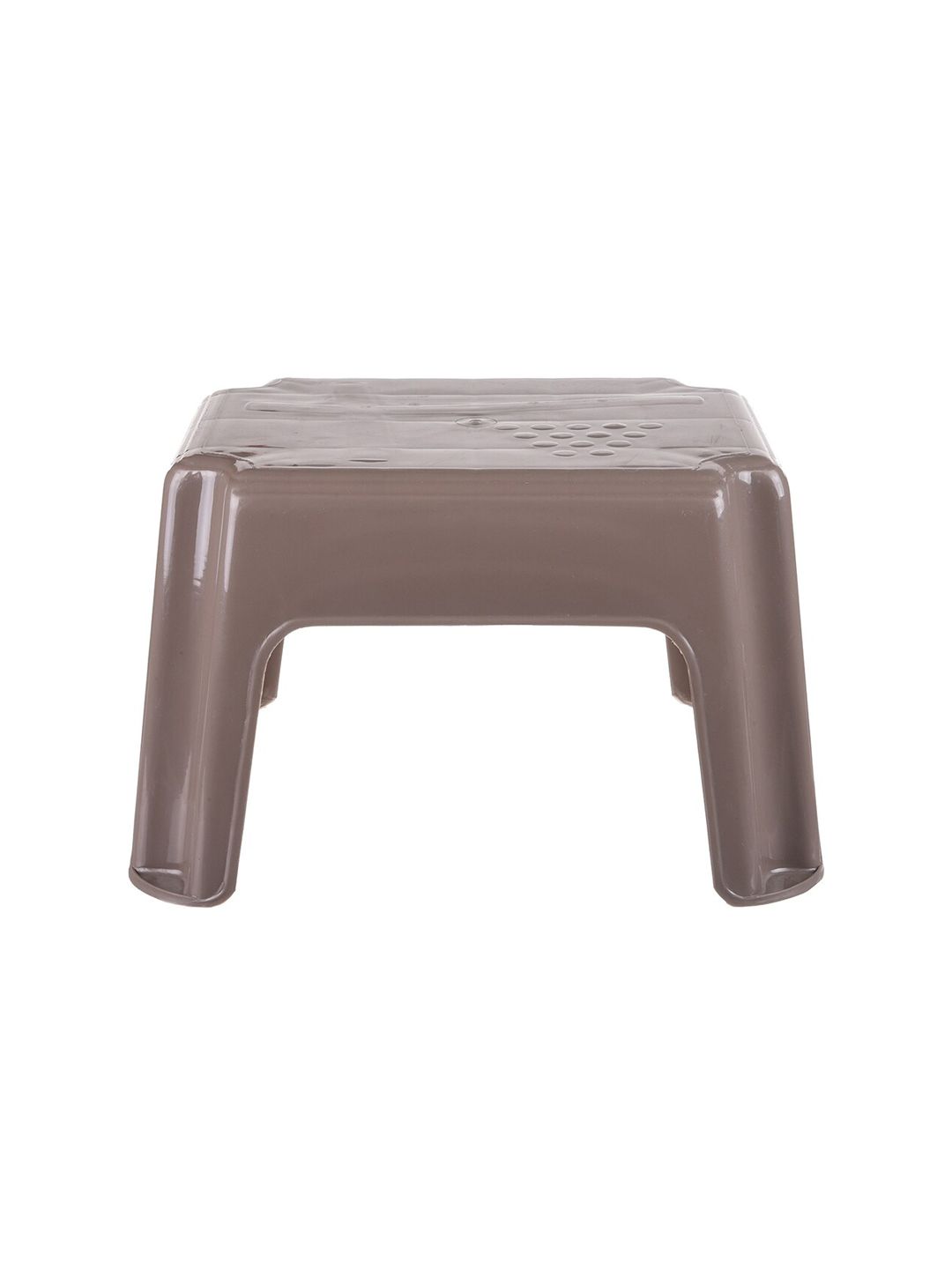 Kuber Industries Coffee Brown Classic Glossy Step Stool Bathroom Accessories