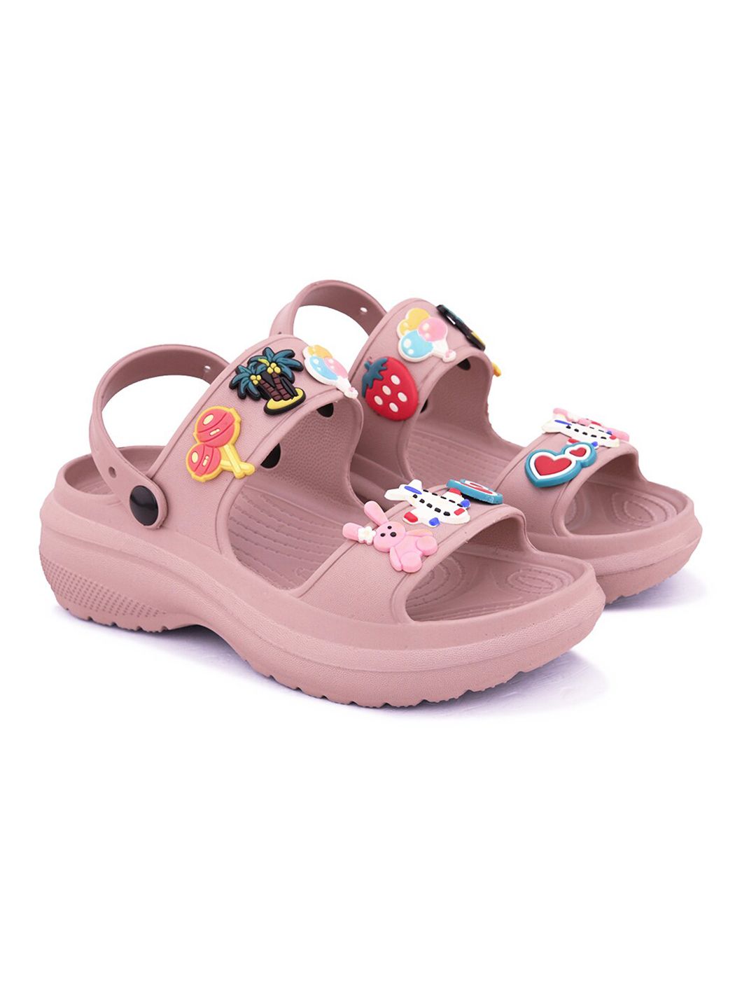 Buy Mast & Harbour Women Peach-Coloured Open Toe Clogs - Flip
