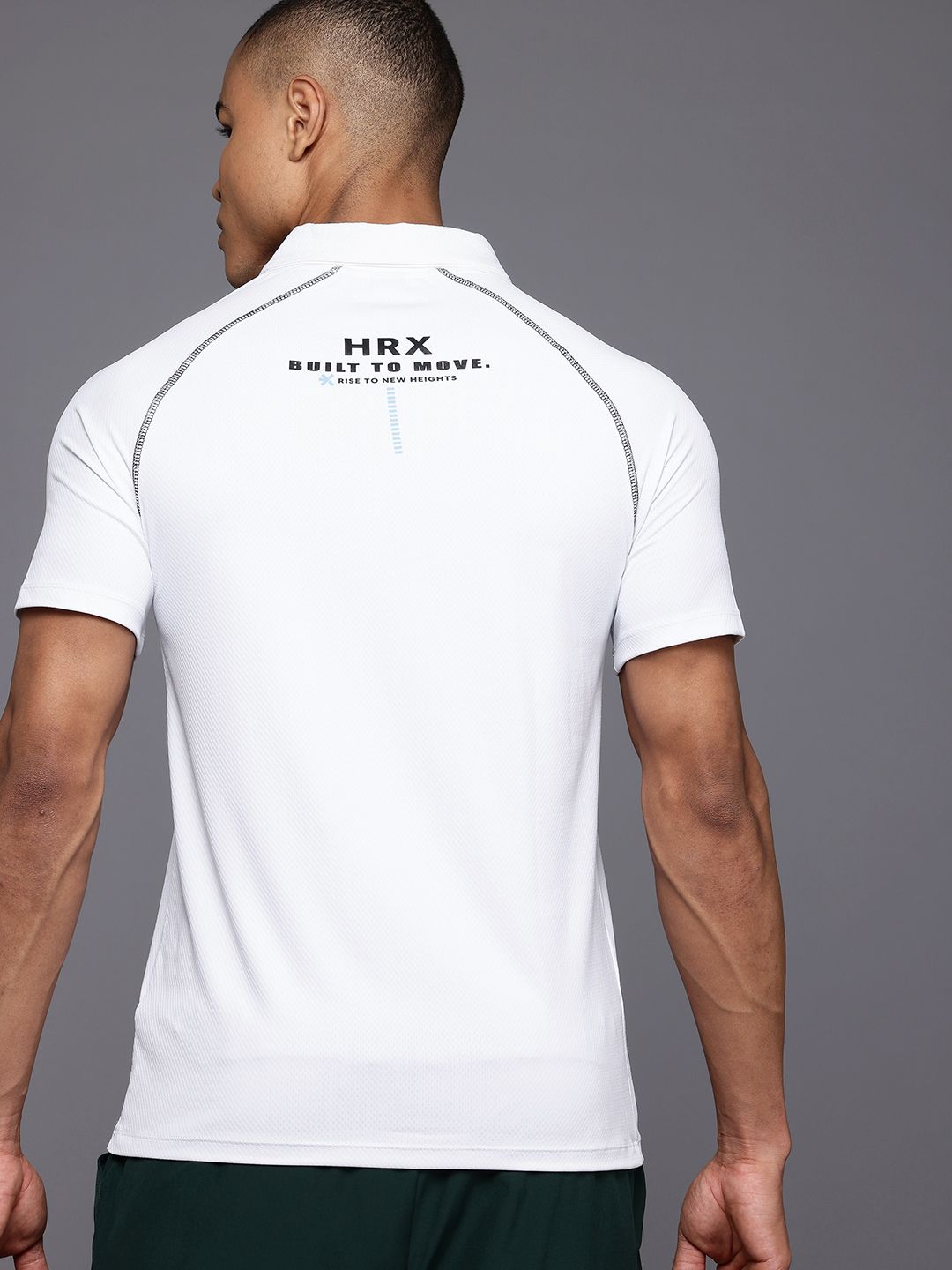 HRX by Hrithik Roshan Men Typography Printed Polo Collar Sports T-shirt