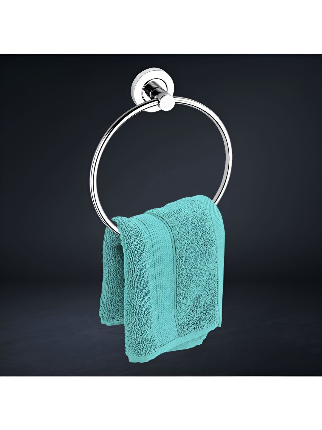Plantex Contemporary Glossy Stainless Steel Towel Holder
