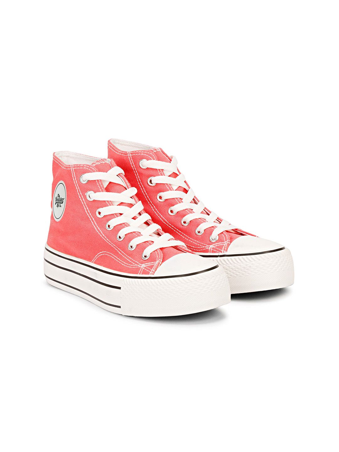 The Roadster Lifestyle Co. Women Colourblocked Mid-Top Canvas Sneakers