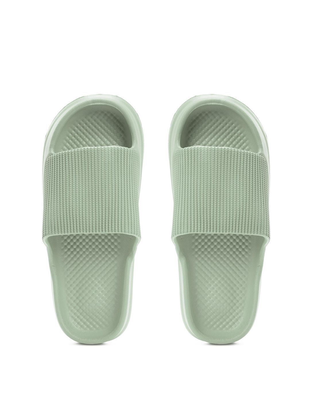 The Roadster Lifestyle Co. Women Green Textured Slider