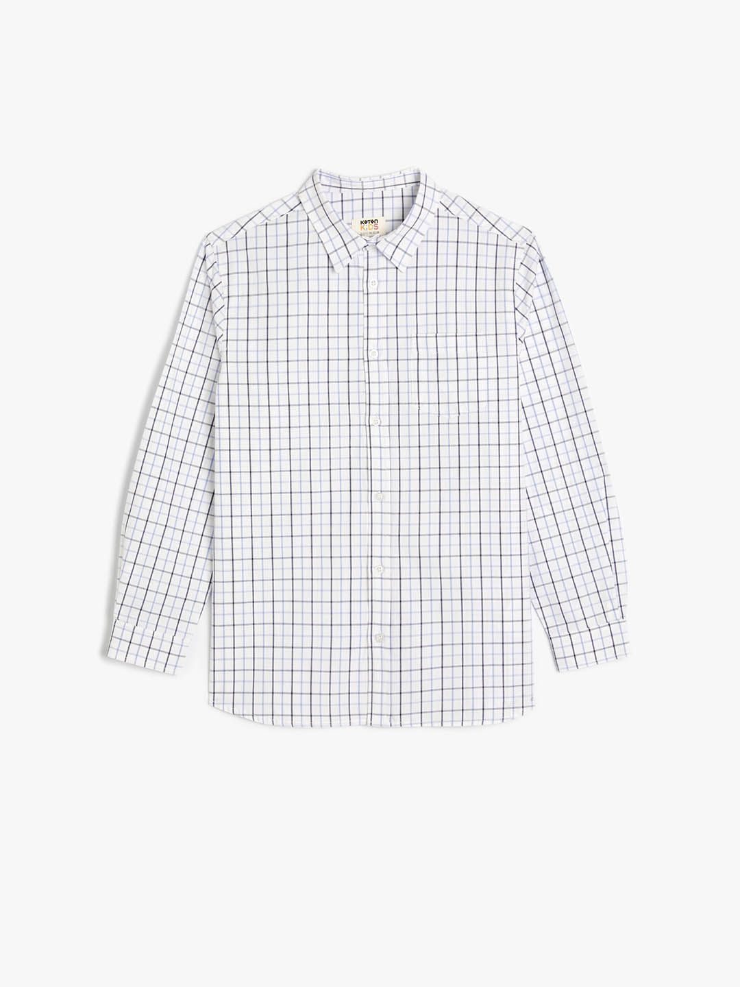 Koton Boys Grid Tattersall Checked Pure Cotton Casual Shirt