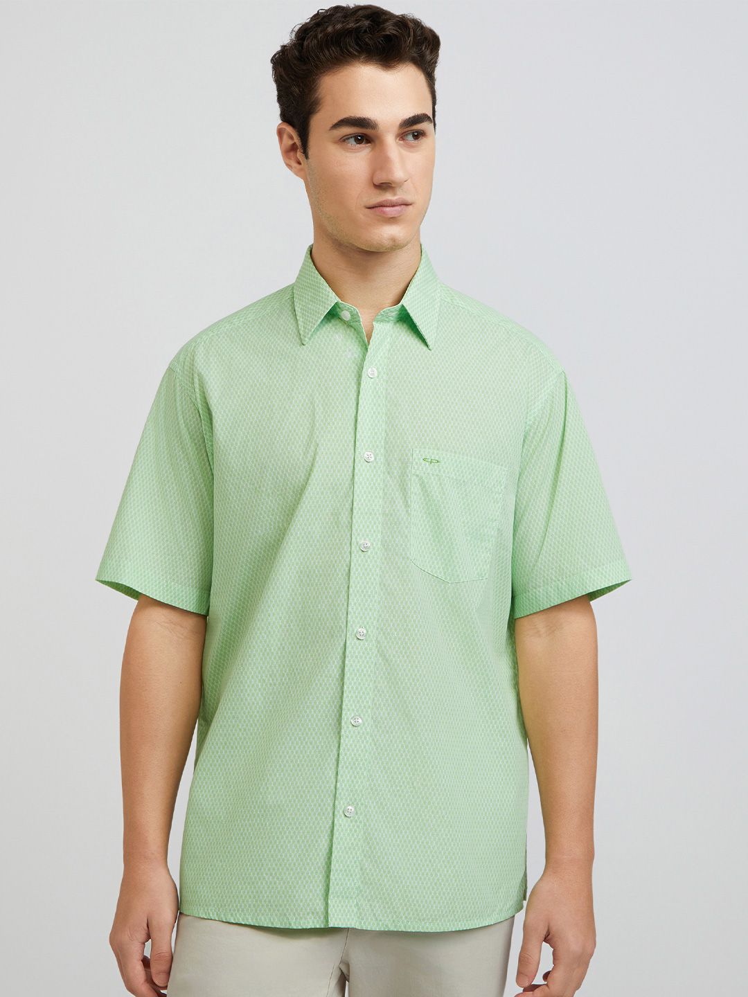 ColorPlus ColorPlus Micro Disty Printed Cotton Casual Shirt