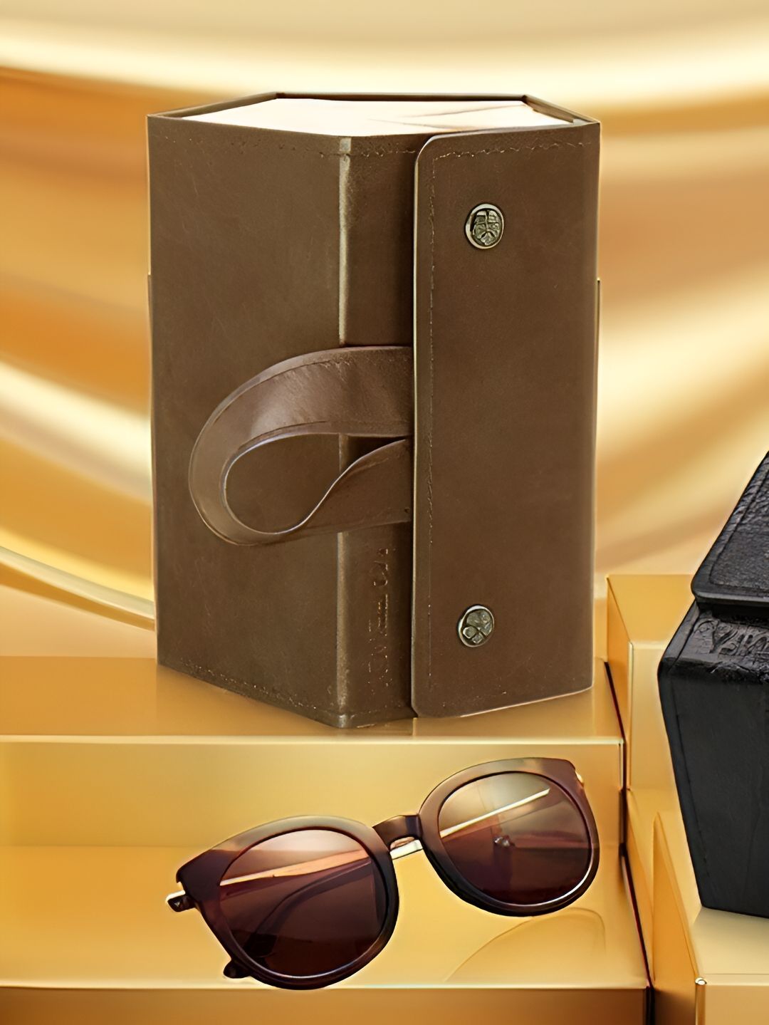 Cortina Brown Water Resistant 4 pockets Sunglass Organiser