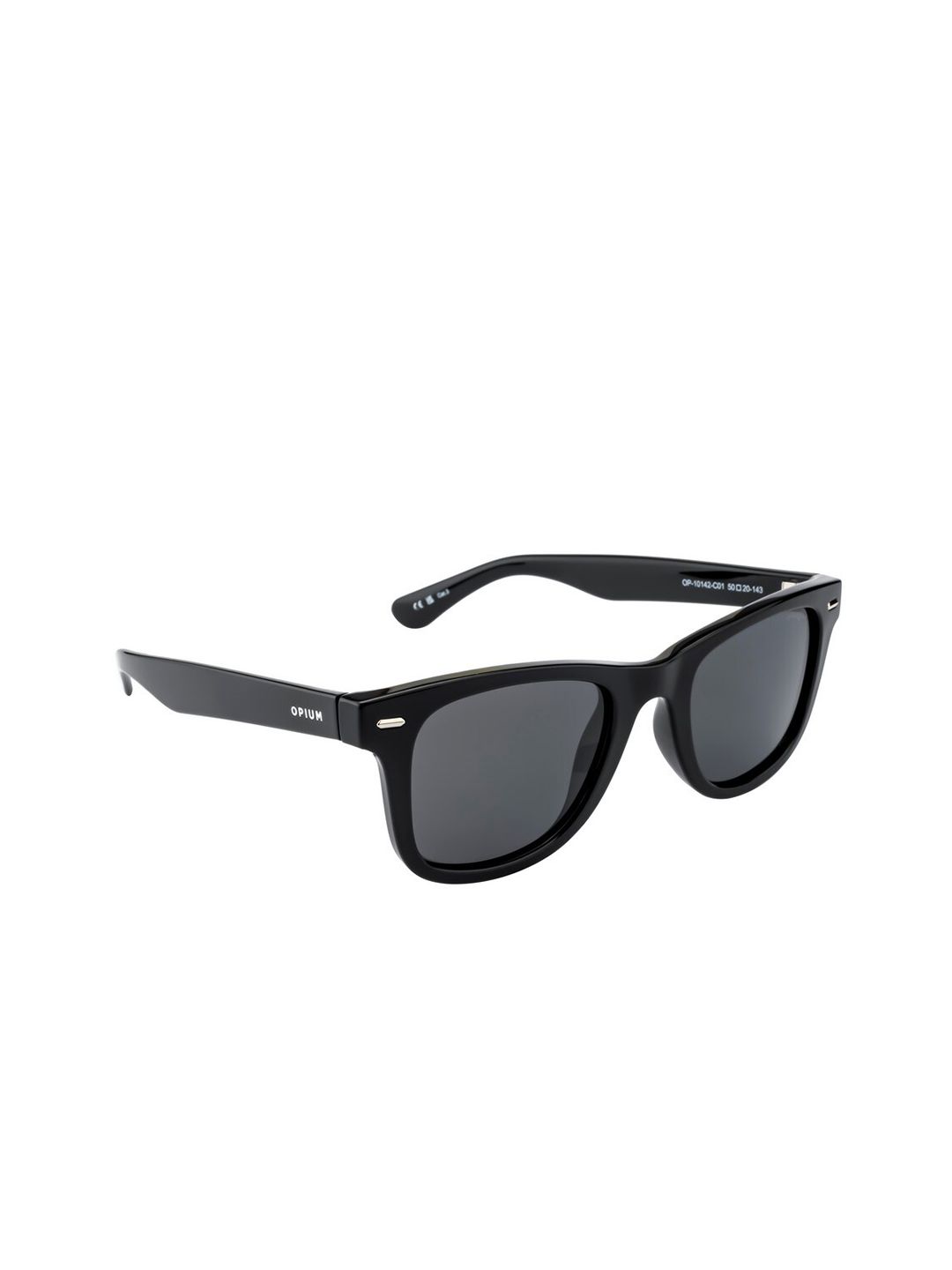 OPIUM Unisex Wayfarer Sunglasses with Polarised and UV Protected Lens OP-10142-C01-50