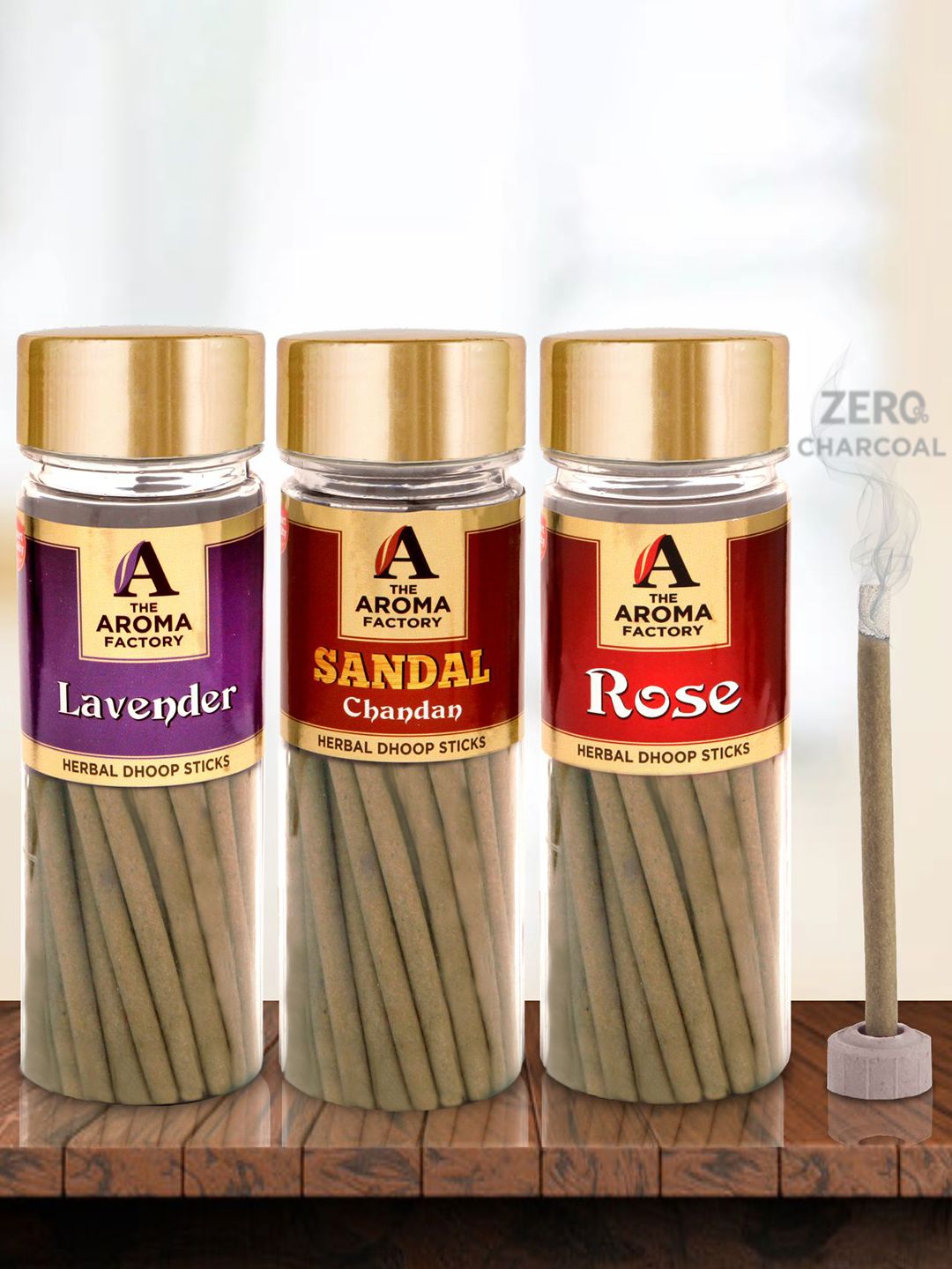 The Aroma Factory Wood 3 Piece Scented Ganesh Chaturthi Incense Sticks