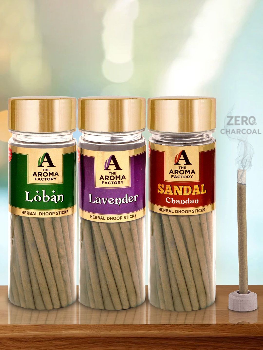The Aroma Factory Wood 3 Piece Scented Ganesh Chaturthi Incense Sticks