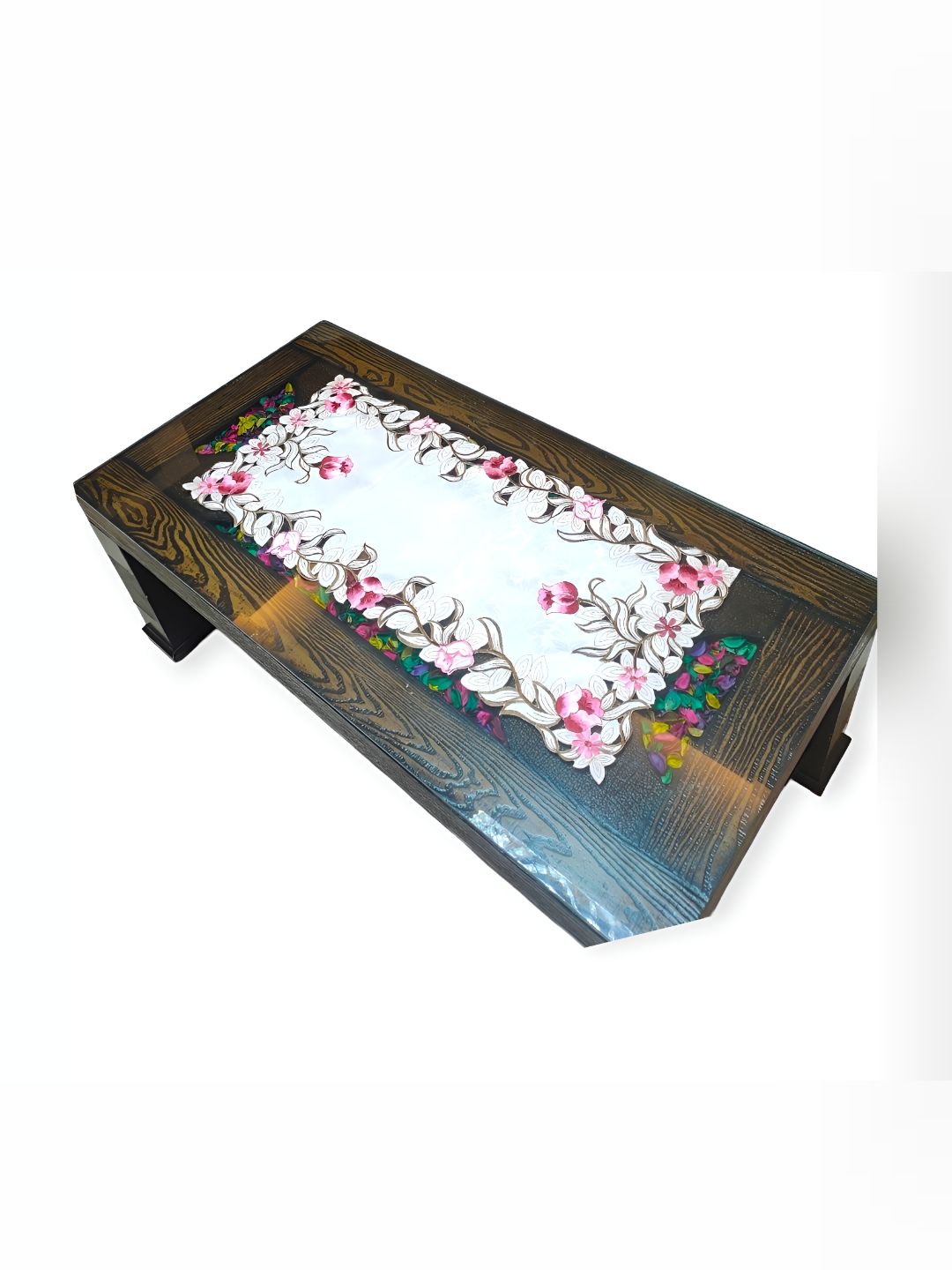 MONKDECOR White Embroidered Table Runners