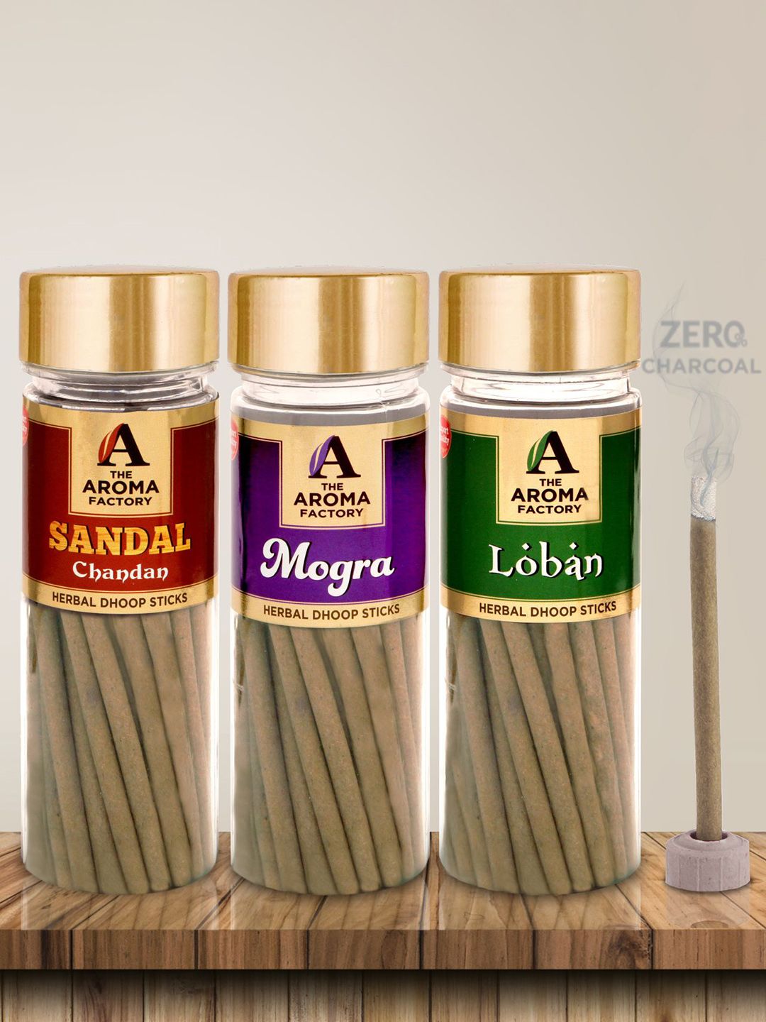 The Aroma Factory Wood 3 Piece Scented Ganesh Chaturthi Incense Sticks