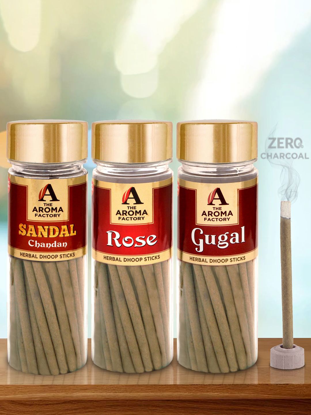 The Aroma Factory Wood 3 Piece Scented Ganesh Chaturthi Incense Sticks