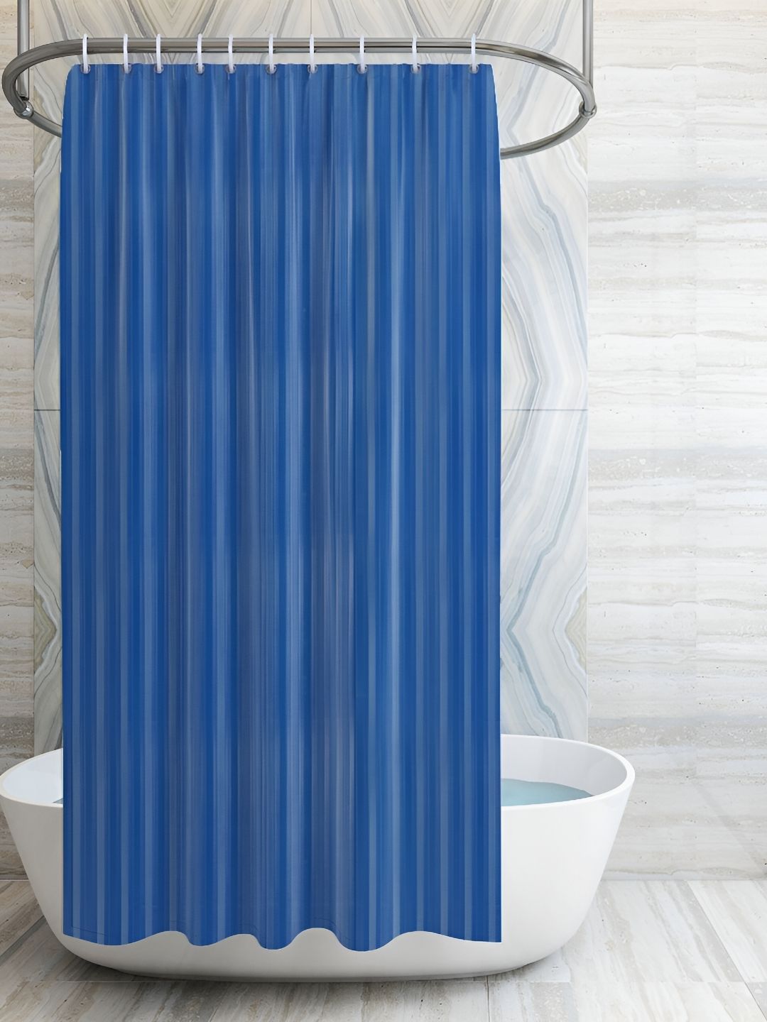 TANLOOMS Blue Waterproof Shower Curtain