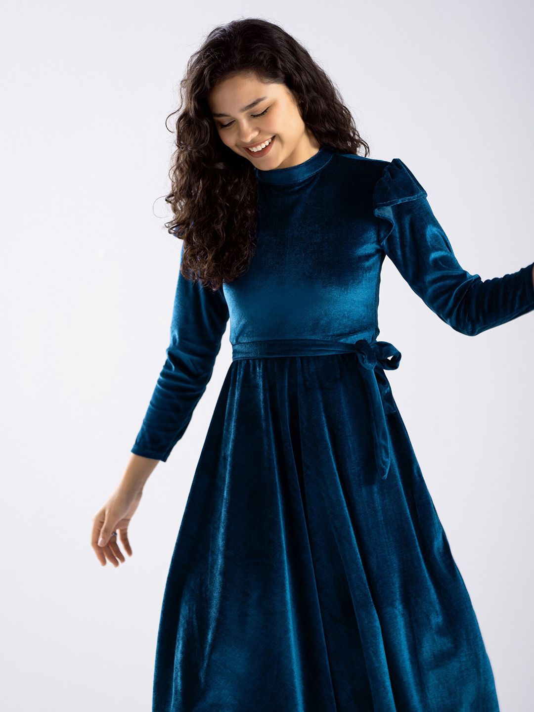 Shift Dress Talbots Velvet Dress Buy AASK High Neck Ruffles Velvet Fit Flare  Dress Dresses For Women 28279256 Myntra