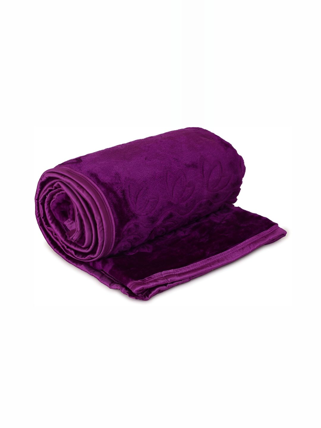 Comfowell Comfowell Purple Floral Heavy Winter 500 GSM Double Bed Blanket