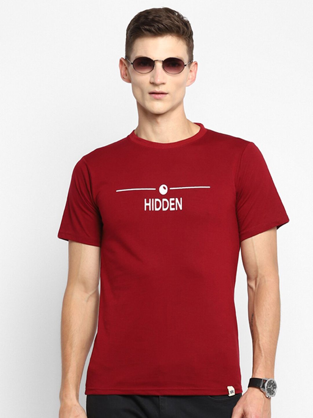 Bukkl Slim Fit Typography Printed Cotton T-Shirt