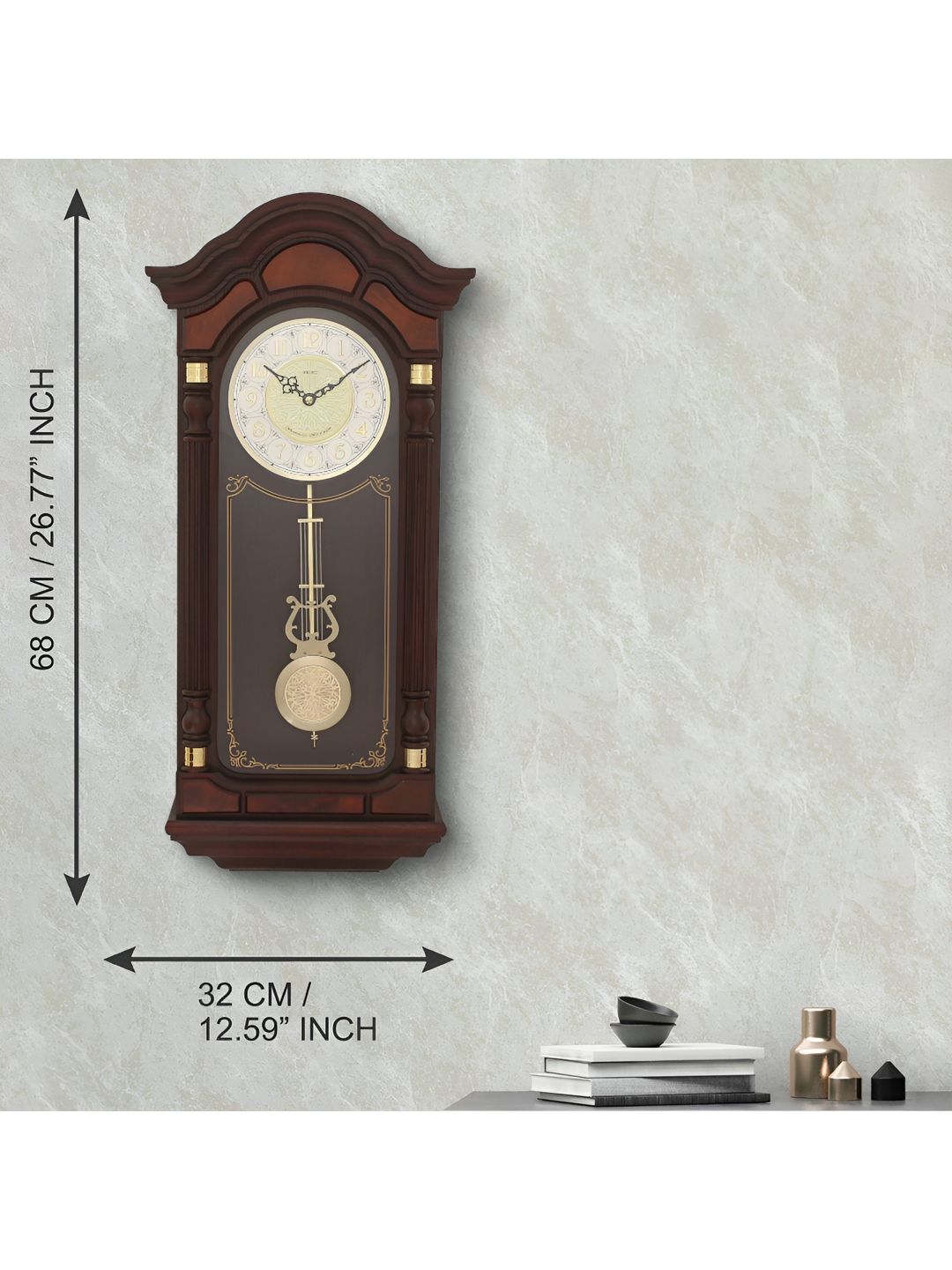 Buy SEIKO Brown Printed Abstract Shaped Contemporary Wall Clock - Clocks  for Unisex 28295726 | Myntra