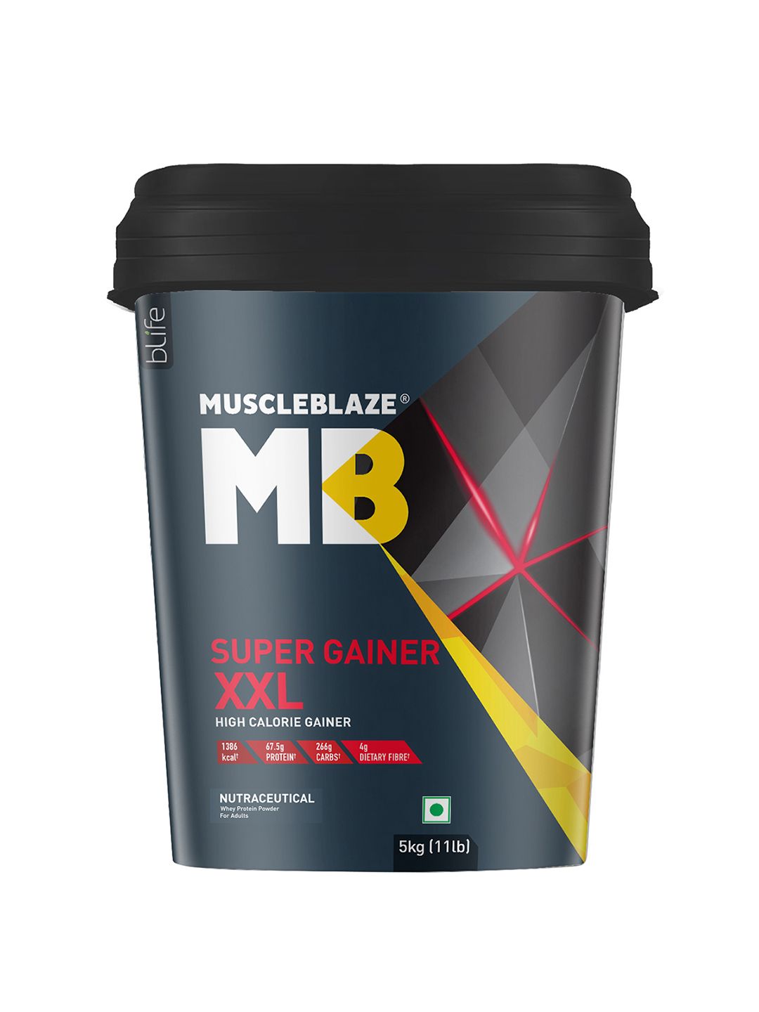 MuscleBlaze Super Gainer XXL Powder For Muscle Mass Gain - Banana - 5Kg