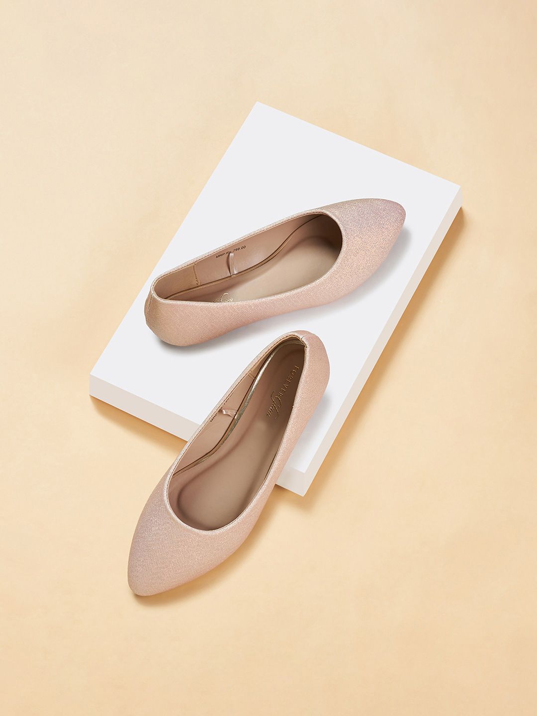 Forever Glam by Pantaloons Embellished Pointed Toe Ballerinas