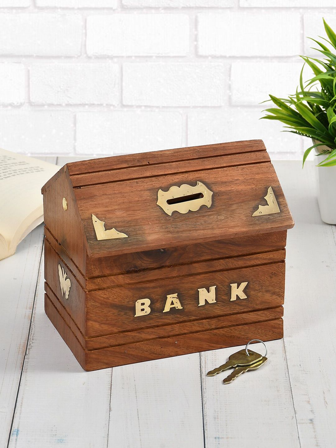 CLIO'S HERITAGE STORE Wooden Money Bank for Kids