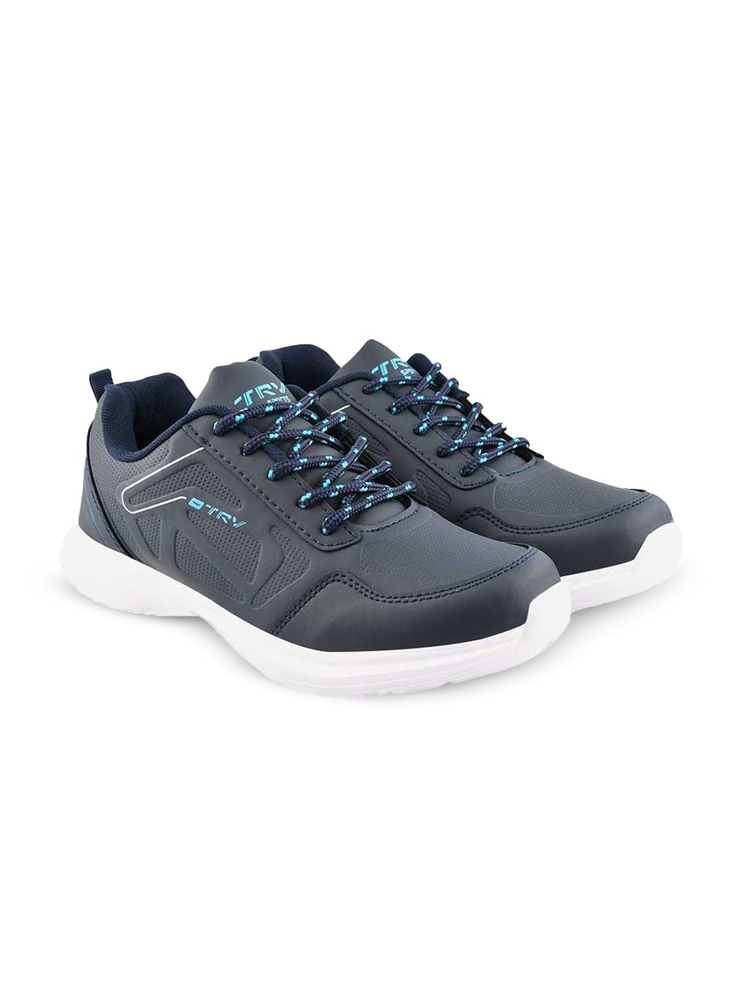 TRV Men Textured Lace-Up Running Shoes