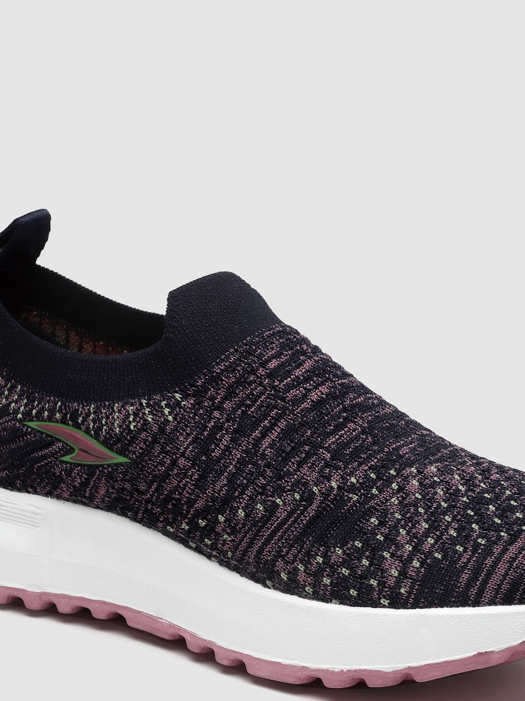 Buy ASIAN Women Textured Round Toe Textile Memory Foam Slip-On