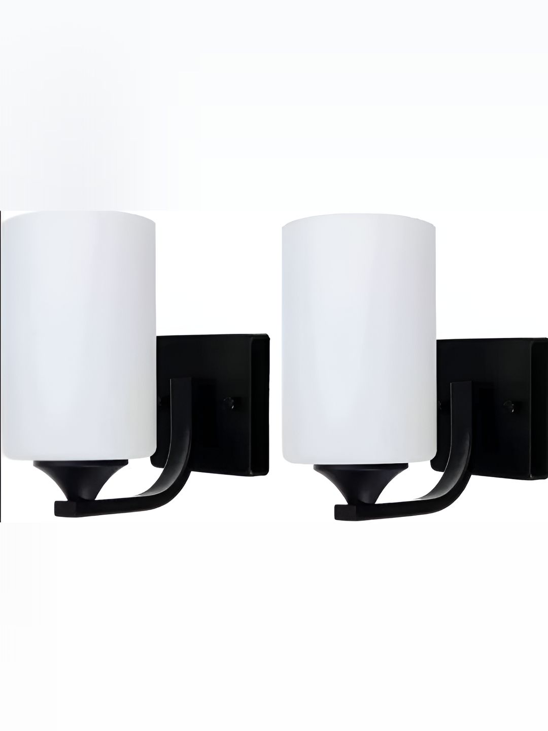 Areezo Black 2 Pieces Iron Cylinder Shaped Wall Lamps