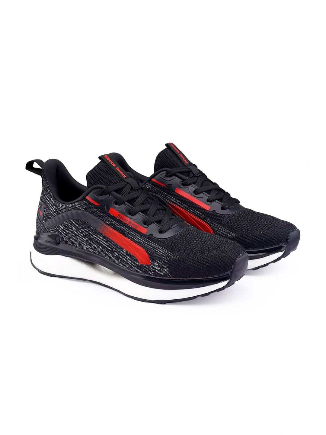 bacca bucci Black STRIDE MASTER Men Mesh Running Sports Shoes
