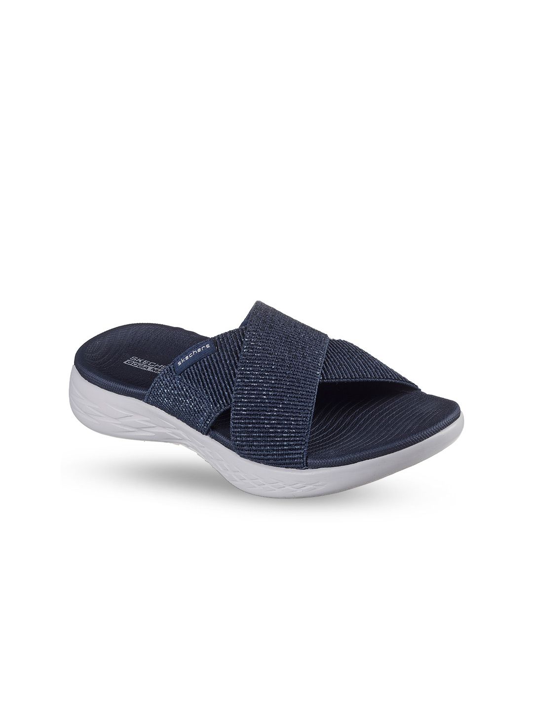 チャコールグレーS Buy Skechers Women Gold-Toned Slip-On - Flip Flops for Women