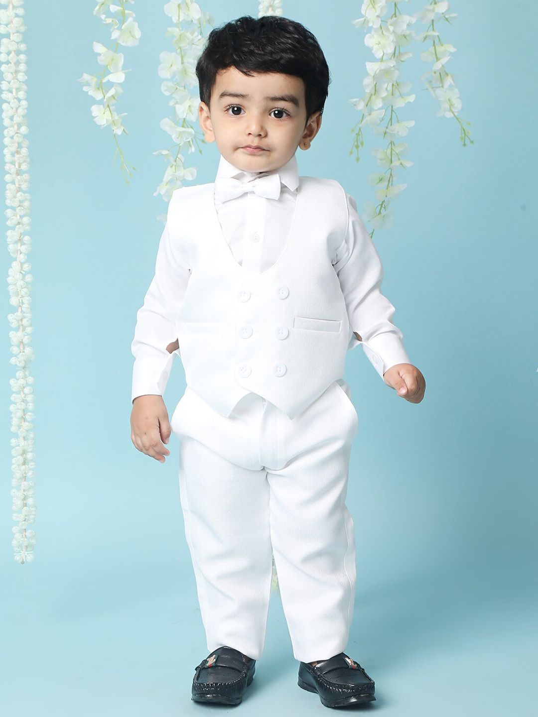 KID1 Boys 4Pcs Party Wear Suit With Bow