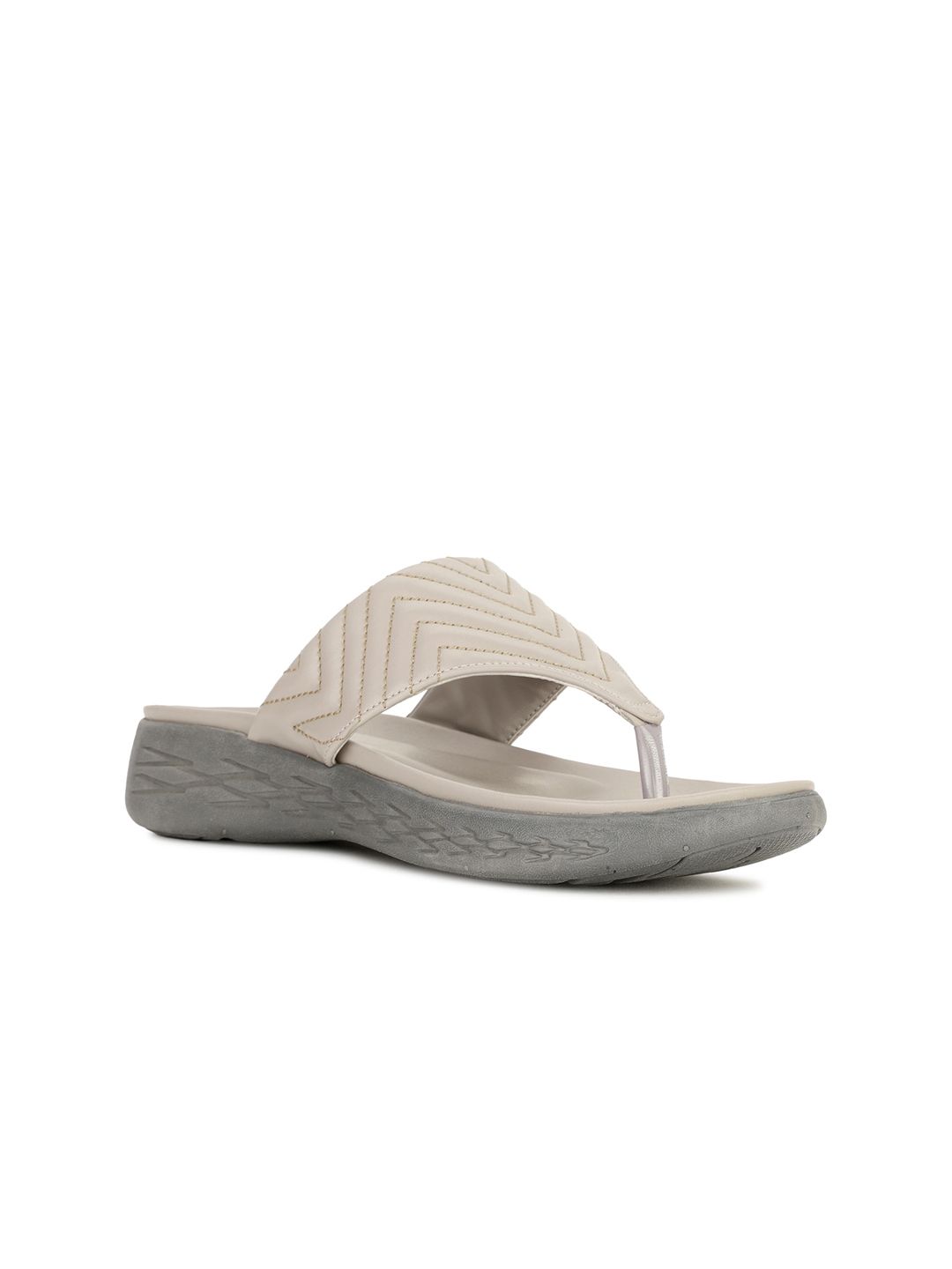 Bata Textured Open Toe Flats