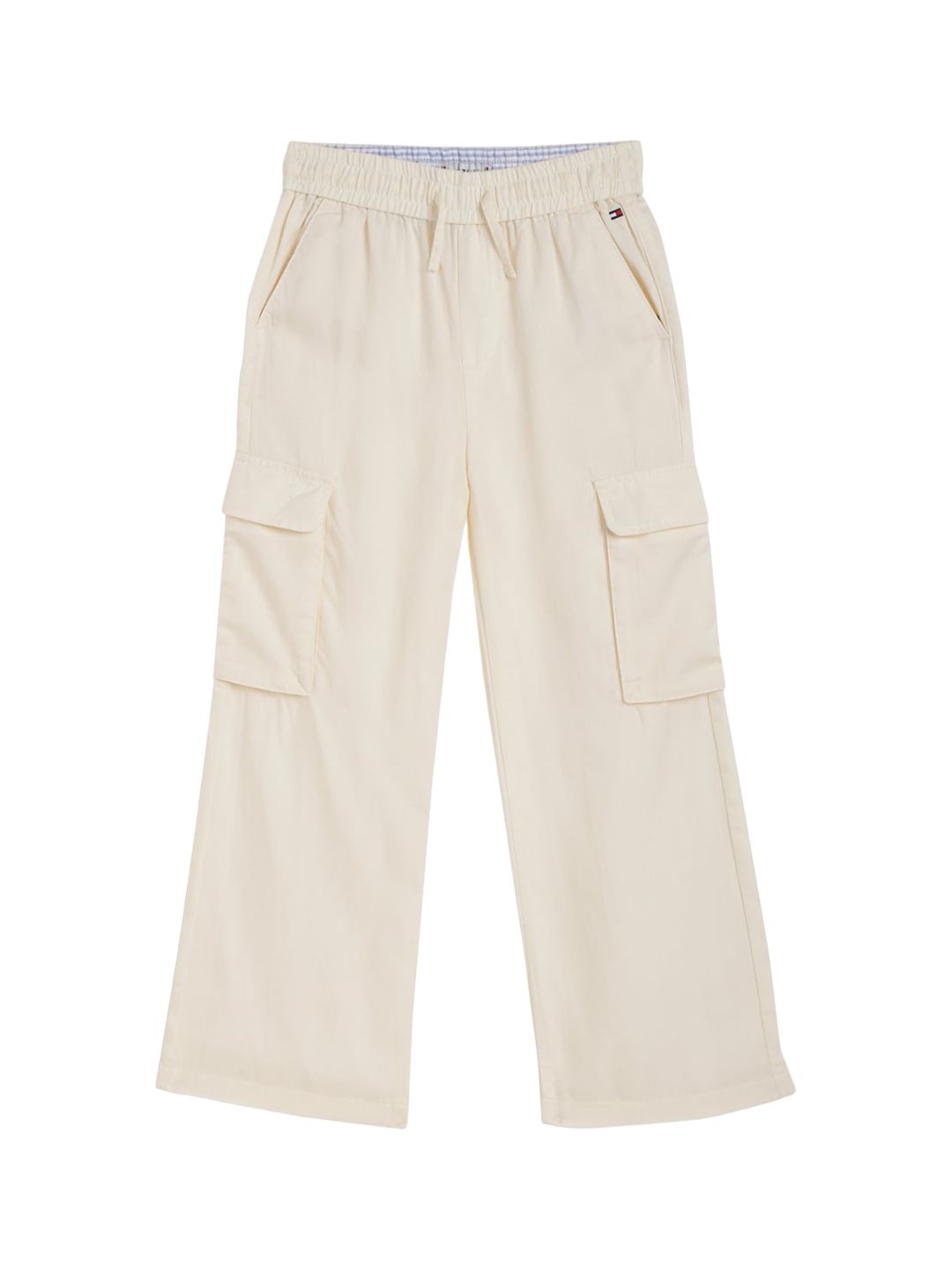 Tommy Hilfiger Girls Flared Mid-Rise Cargos Trousers