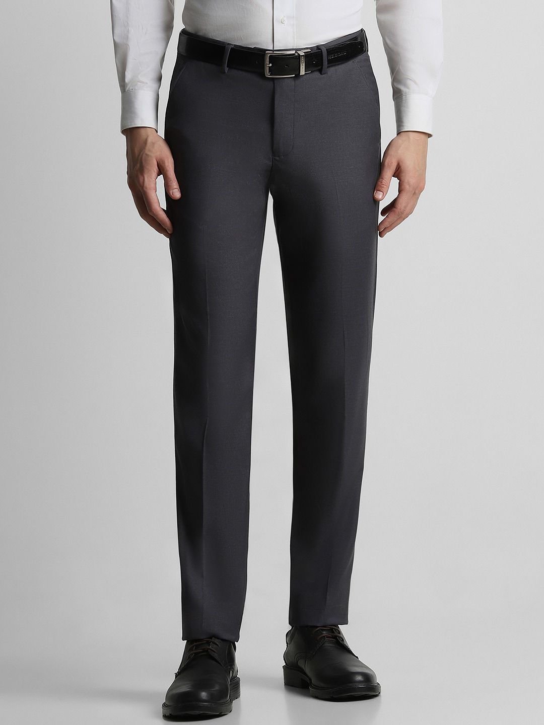 Peter England Elite Men Mid-Rise Slim Fit Trousers