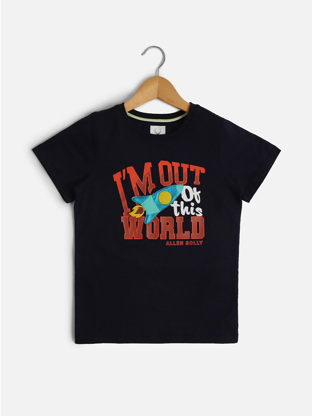 Allen Solly Junior Boys Typography Printed Round Neck Short Sleeves Cotton T-shirt