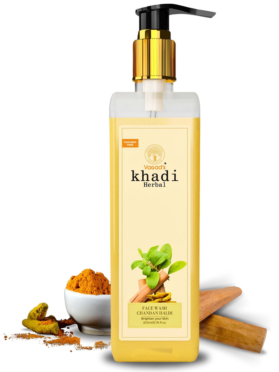 Vagads Khadi Chandan Haldi Face Wash - 200ml