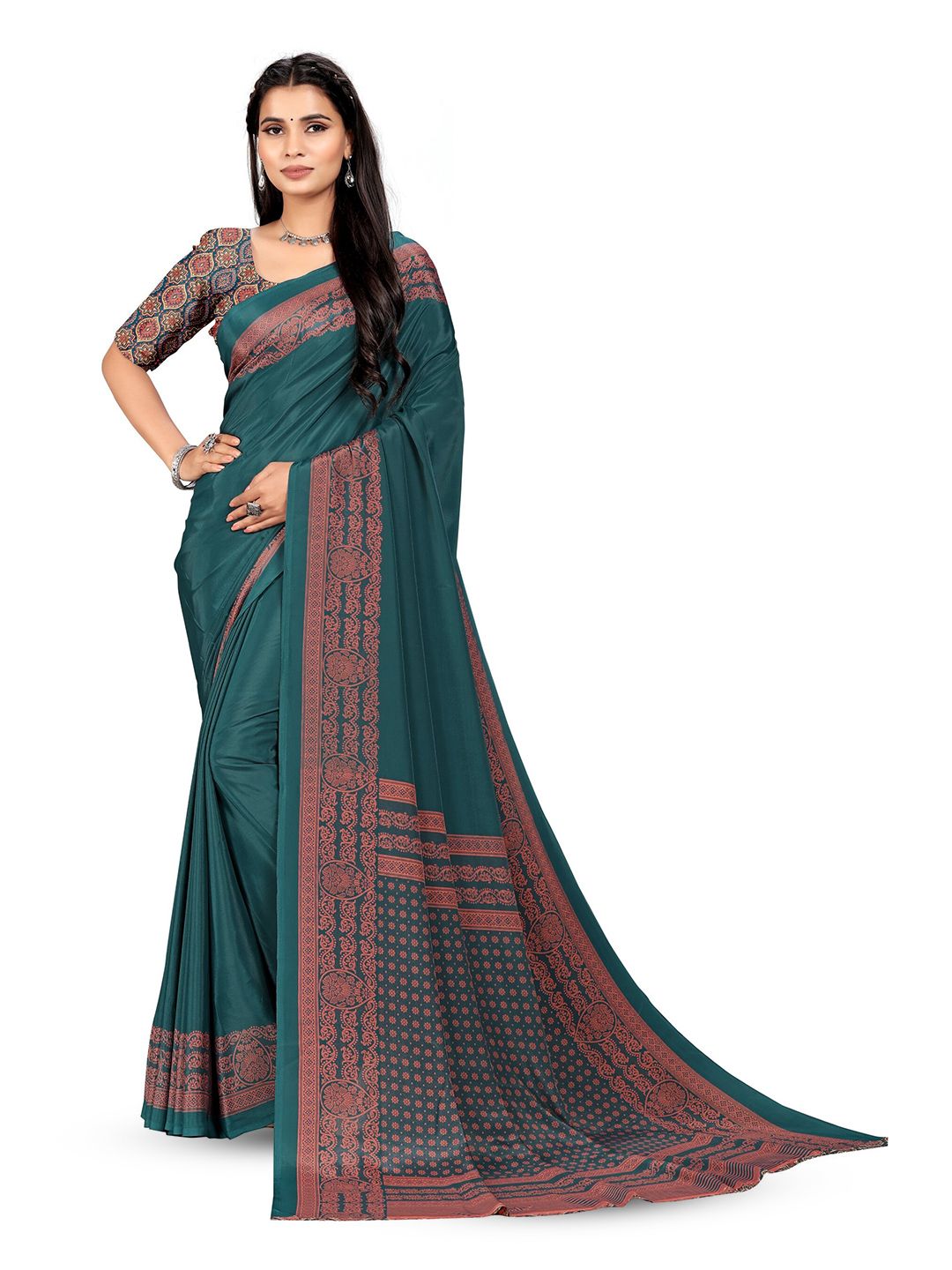 VIMLA VIMLA Printed Saree With Blouse