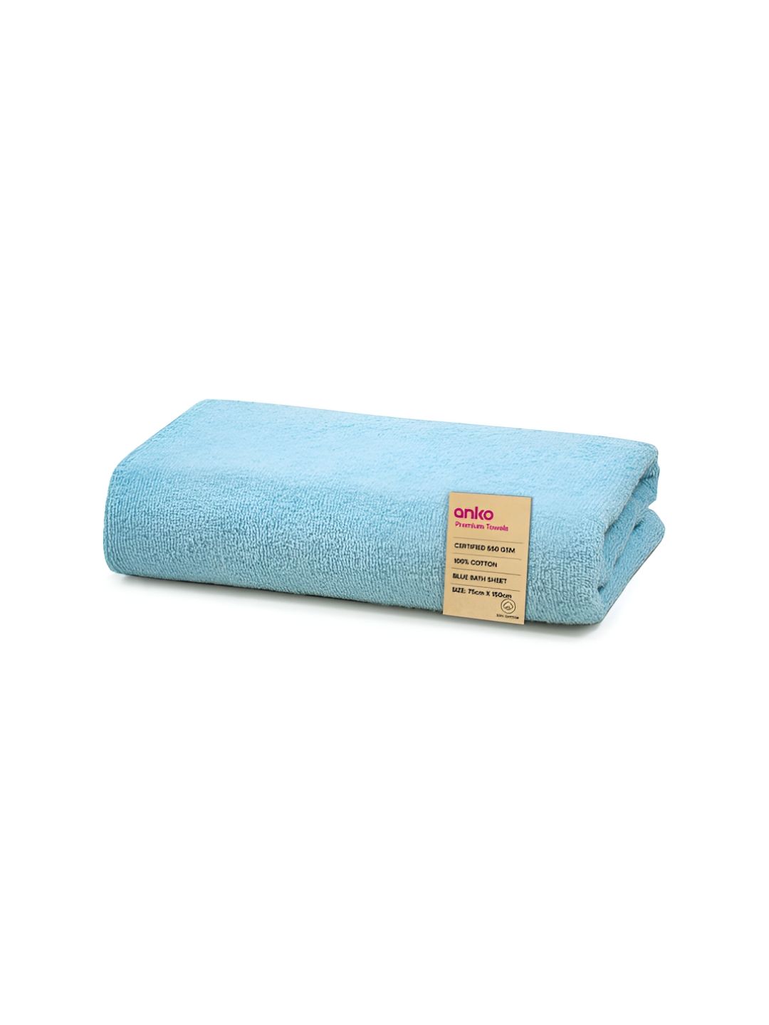Anko Blue Cotton 670 GSM Bath Towel