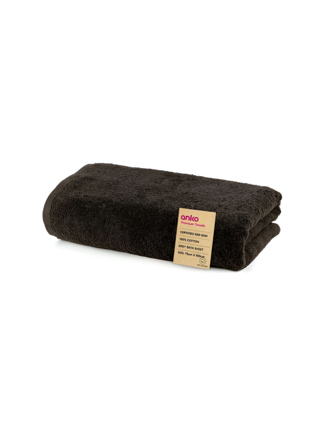 Anko Grey Cotton 550 GSM Bath Towel