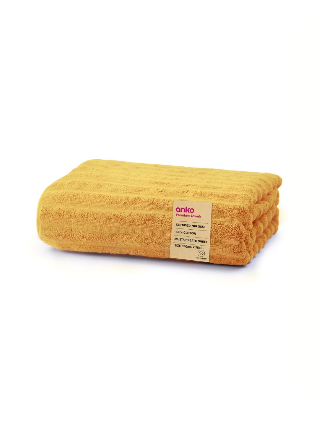 Anko Mustard Cotton 700 GSM Bath Towel