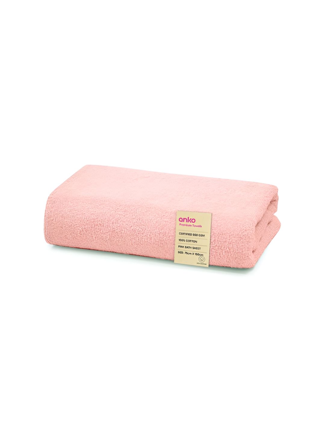 Anko Pink  Cotton 550 GSM Bath Towel
