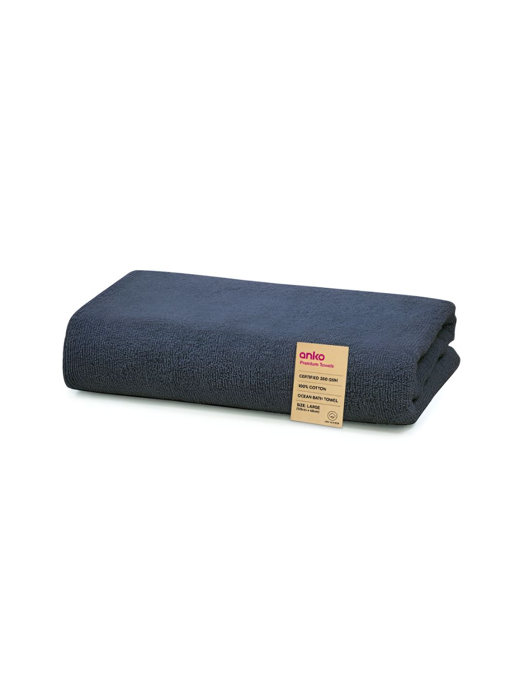 Anko Blue Cotton 350 GSM Bath Towel