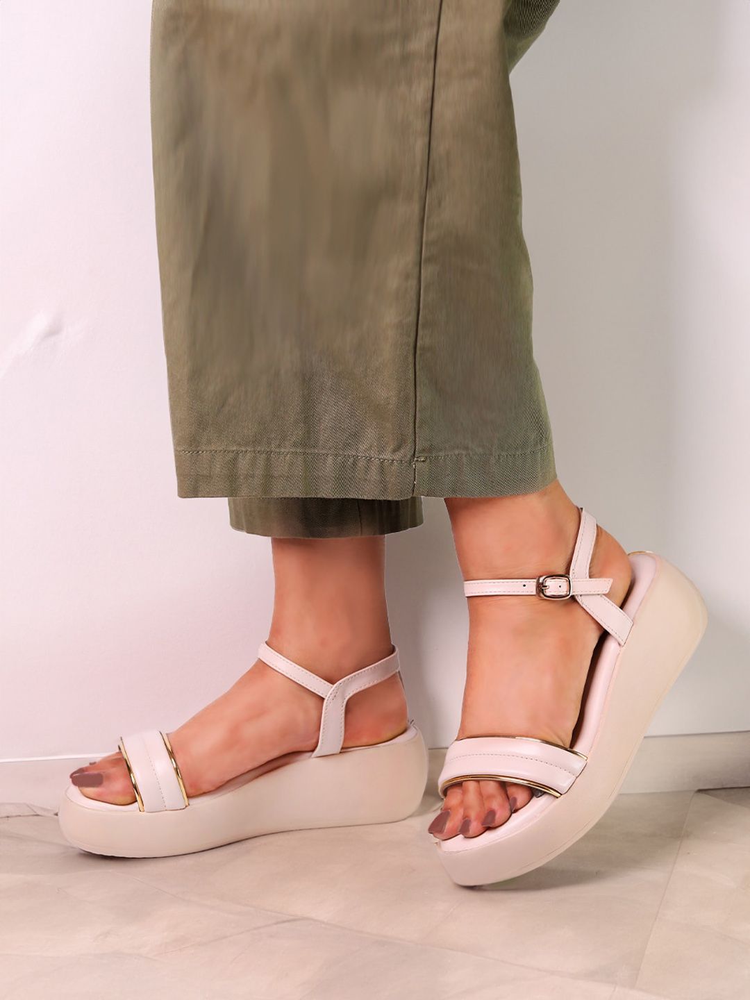 Monrow Open Toe Backstrap Wedges