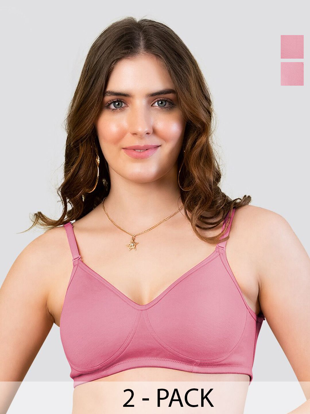 Buy K LINGERIE Pack of 2 Lexi Seamless Cups Adjustable Transparent