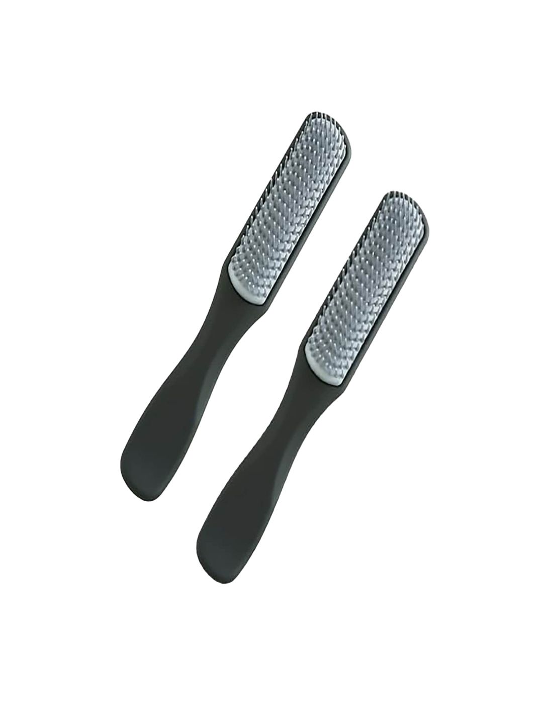 Kuber Industries Set of 2 Flexible Bristles Paddle Hair Brush - Black
