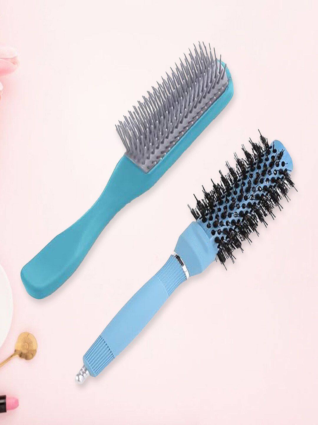 Kuber Industries Set of 2  Bristles Hair Brush With Paddle