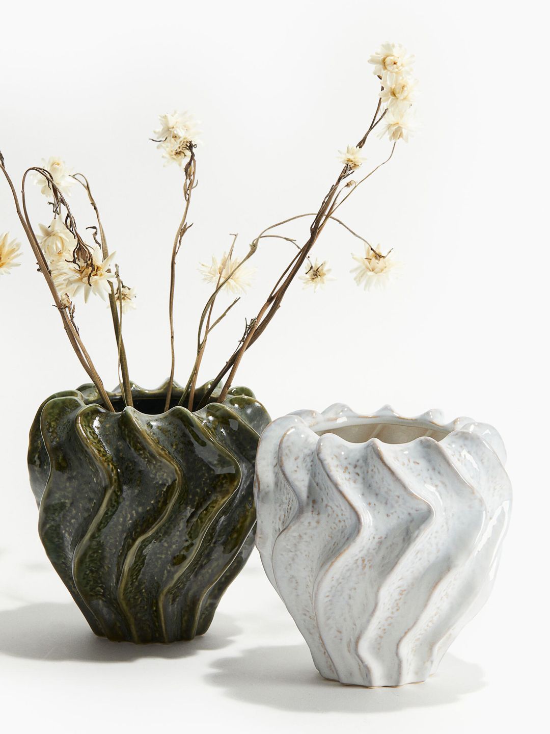 Buy H&M Green Stoneware Vase - Vases for Unisex 28529038