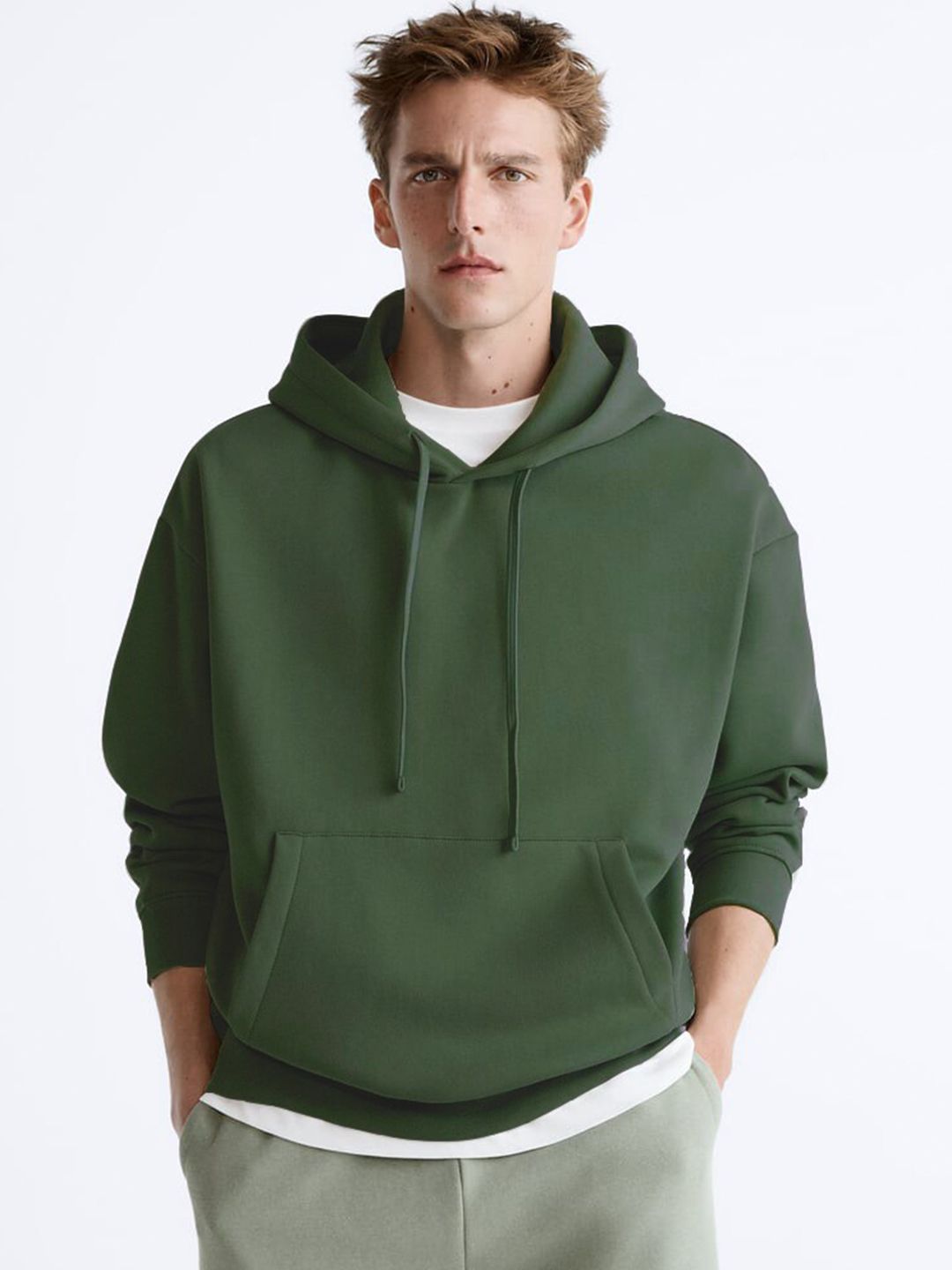 Buy MISCHIEF MONKEY Men Solid Hooded Pullover Sweatshirt