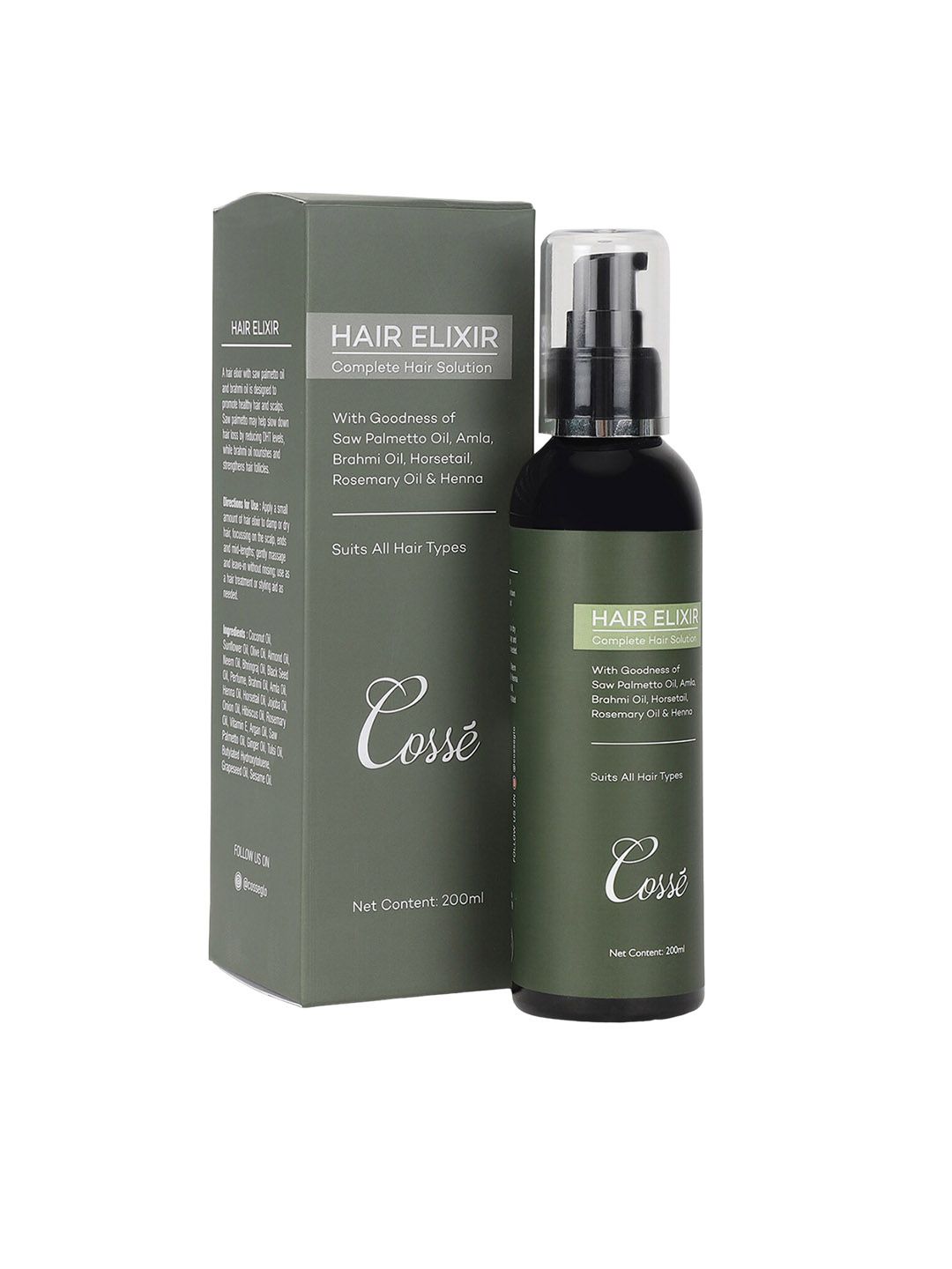 Buy COSSE Hair Elixer Hair Oil With Saw Palmetto Oil & Amla
